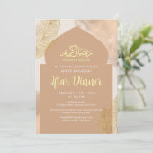 Invitation élégante pour le dîner Iftar Boho en te (Debout devant)