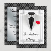 Invitation élégante pour l'enterrement de vie de g (Devant / Derrière)