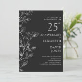 Invitation élégante pour les 25 ans de mariage en (Debout devant)
