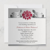 Invitation élégante pour les 25 ans de mariage en  (Dos)