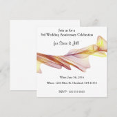 Invitation élégante pour les 3 ans de mariage mode (Devant / Derrière)