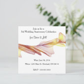 Invitation élégante pour les 3 ans de mariage mode (Debout devant)