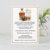 Invitation élégante pour les 40 ans (Debout devant)