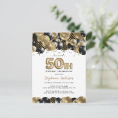 Invitation élégante pour les 50 ans avec paillette (Debout devant)