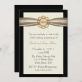 Invitation élégante pour les 50 ans de mariage (Devant / Derrière)