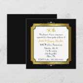 Invitation élégante pour les 50 ans de mariage (Devant / Derrière)