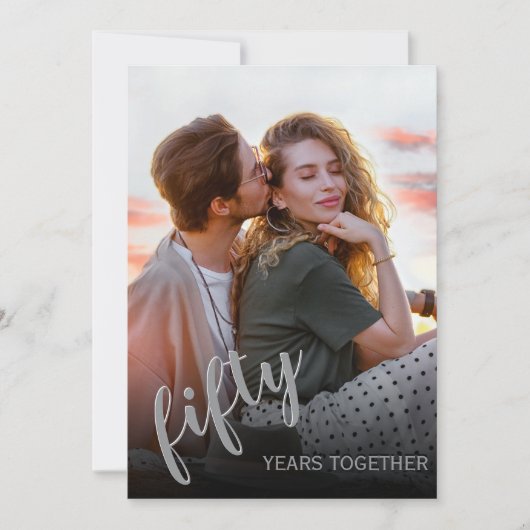 Invitation élégante pour les 50 ans de mariage (Devant)
