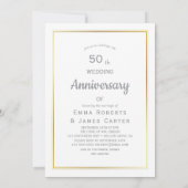 Invitation élégante pour les 50 ans de mariage (Dos)