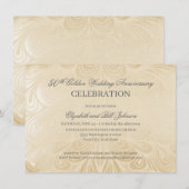 Invitation élégante pour les 50 ans de mariage ann (Devant / Derrière)