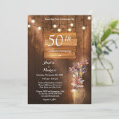 Invitation élégante pour les 50 ans de mariage en  (Debout devant)