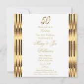 Invitation élégante pour les 50 ans de mariage en  (Dos)