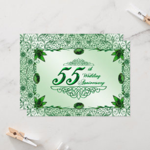Invitation élégante pour les 55 ans de mariage 5.5