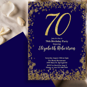 Invitation élégante pour les 70 ans, fête d'annive