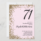 Invitation élégante pour les 71 ans avec paillette (Devant)