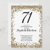 Invitation élégante pour les 71 ans avec paillette (Devant)