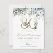 Invitation élégante pour les 80 ans (Devant)