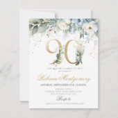 Invitation élégante pour les 90 ans (Devant)