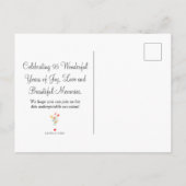Invitation élégante pour les 95 ans avec fleurs sa (Dos)
