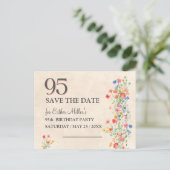 Invitation élégante pour les 95 ans avec fleurs sa (Debout devant)
