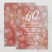 Invitation élégante pour ses 60 ans  (Devant / Derrière)