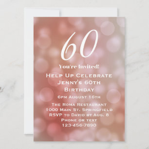 Invitation élégante pour ses 60 ans 
