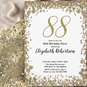 Invitation élégante pour ses 88 ans en or