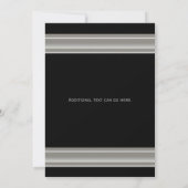 Invitation élégante pour soirée noire et argent (Dos)