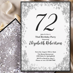 Invitation élégante pour son 72e anniversaire en a