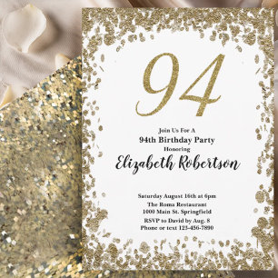 Invitation élégante pour son 94e anniversaire en o