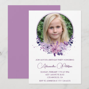 Invitation élégante pour un 12ème anniversaire Pho