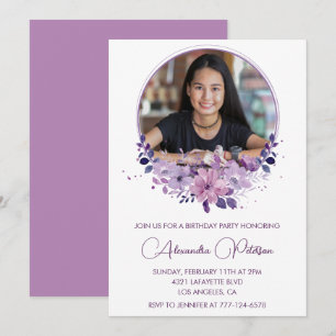 Invitation élégante pour un 13e anniversaire Photo