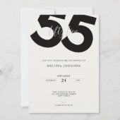 Invitation élégante pour un 55e anniversaire - Sty (Devant)