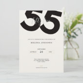 Invitation élégante pour un 55e anniversaire - Sty (Debout devant)