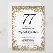 Invitation élégante pour un 77e anniversaire avec (Devant)