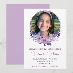 Invitation élégante pour un 8ème anniversaire Phot