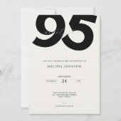 Invitation élégante pour un 95e anniversaire - Sty (Devant)