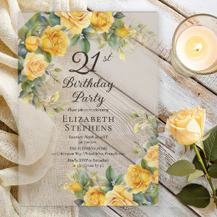 Invitation élégante pour un anniversaire 21 ans av