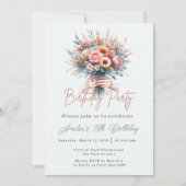 Invitation élégante pour un anniversaire de 16 ans (Devant)