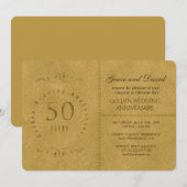 Invitation élégante pour un anniversaire de mariag (Devant / Derrière)