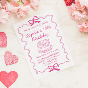 Invitation élégante pour un anniversaire Sweet 16