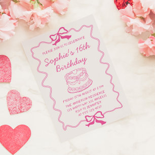 Invitation élégante pour un anniversaire Sweet 16