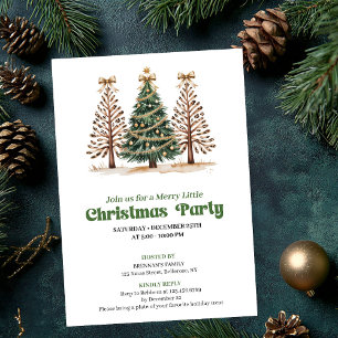Invitation élégante pour un arbre de Noël à motif