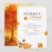 Invitation élégante pour un brunch d'automne Crème (Devant / Derrière)