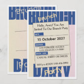 Invitation élégante pour un brunch du vendredi – M (Devant / Derrière)