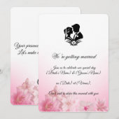 Invitation élégante pour un mariage simple (Devant / Derrière)