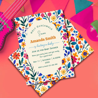 Invitation élégante pour une baby shower sur le th