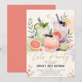 Invitation élégante pour une boisson de fête de ja (Devant / Derrière)