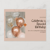 Invitation élégante pour une célébration d'anniver (Devant)