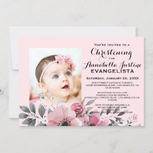 Invitation élégante pour une cérémonie de baptême