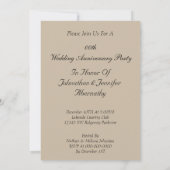 Invitation élégante pour une fête d'anniversaire (Dos)